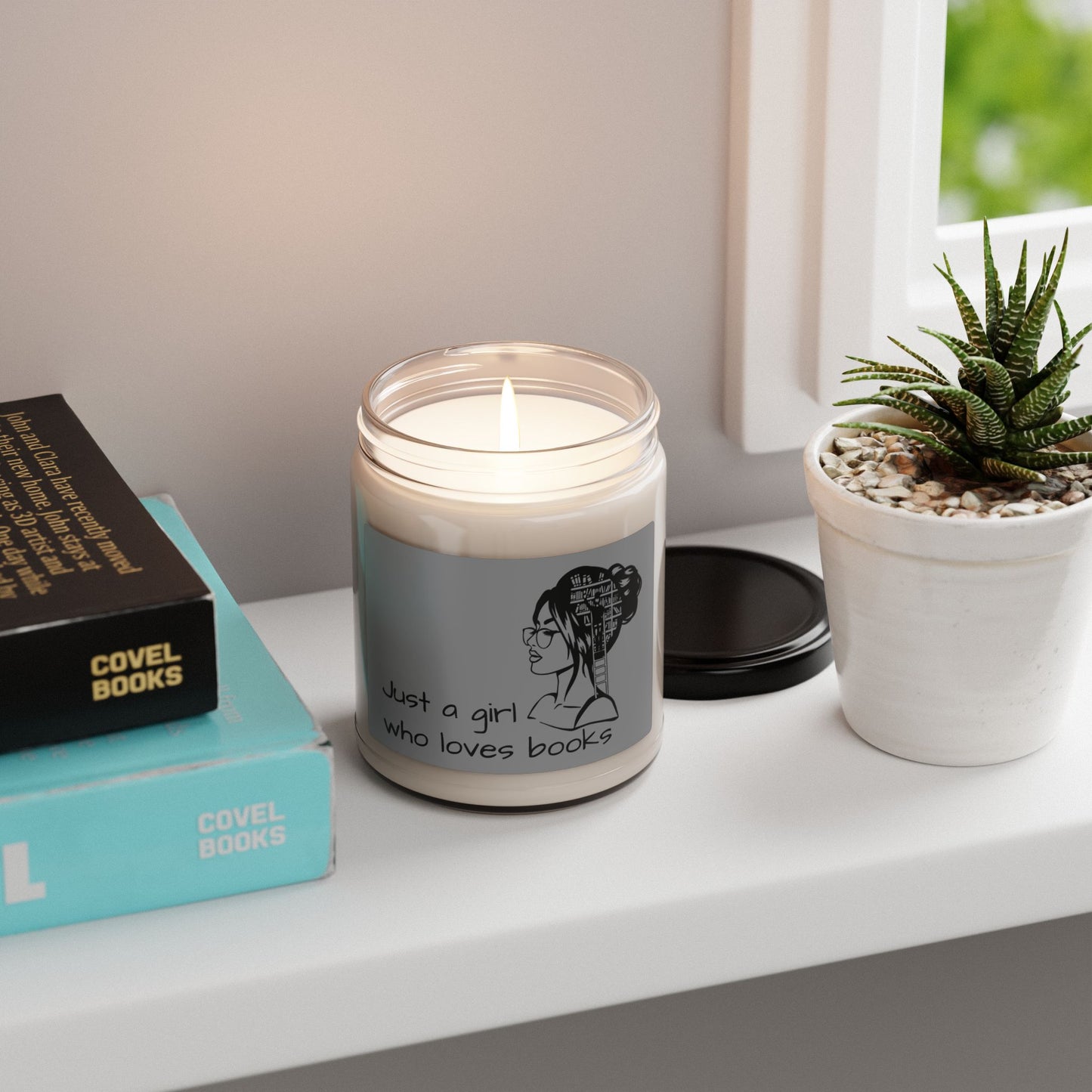 Book Lover's Scented Soy Candle - 9oz - 'Just a Girl Who Loves Books'