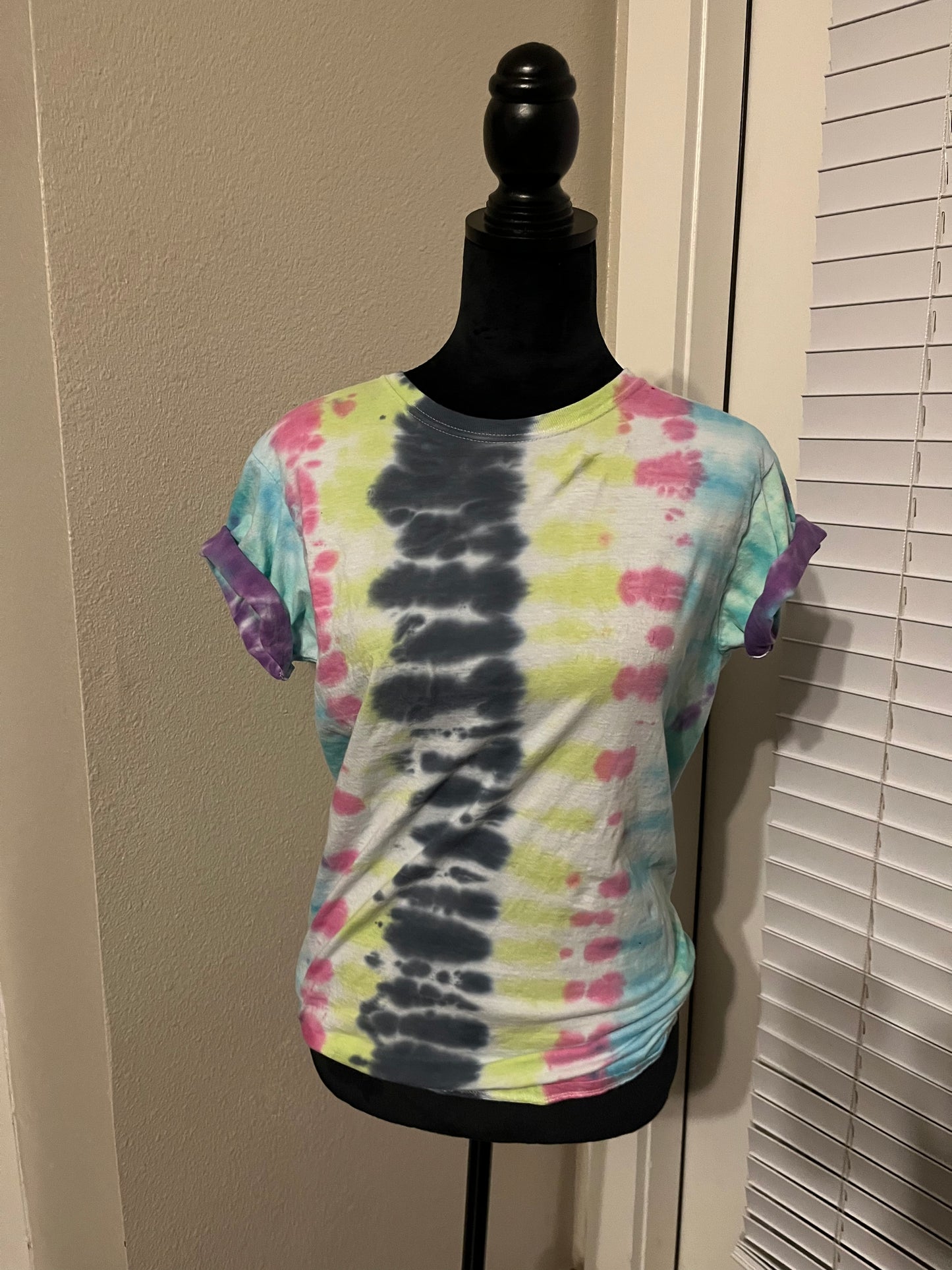 Multi-color tie dye T shirt