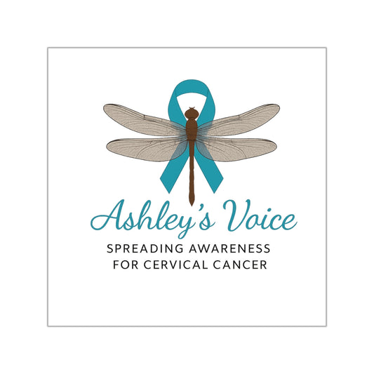 Ashley’s Voice Vinyl Stickers | Cervical  Cancer Advocacy, Gifts for Supporters, Awareness Campaigns, Eco-Friendly Stickers