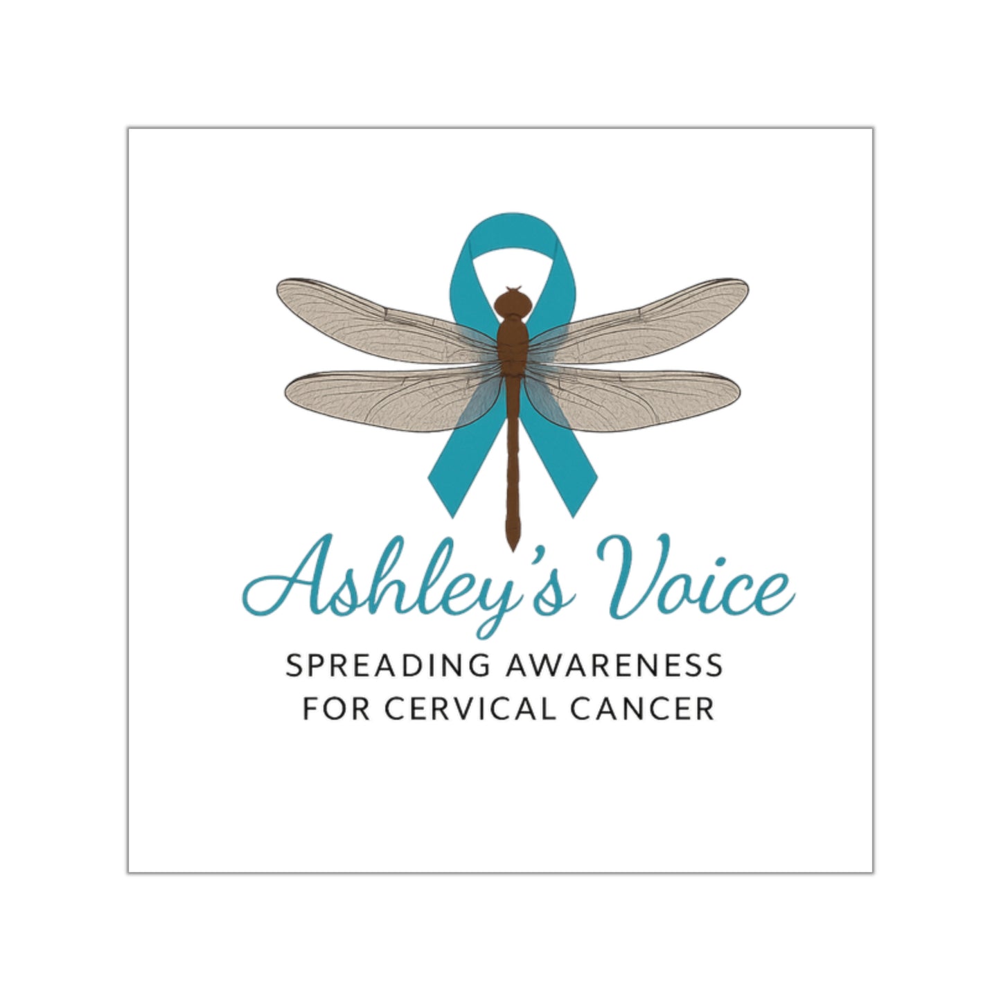 Ashley’s Voice Vinyl Stickers | Cervical  Cancer Advocacy, Gifts for Supporters, Awareness Campaigns, Eco-Friendly Stickers