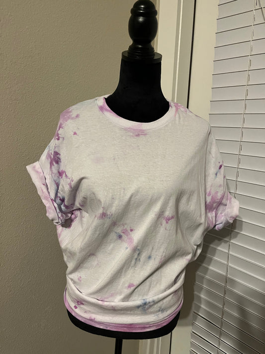 Purple tie-dye T shirt