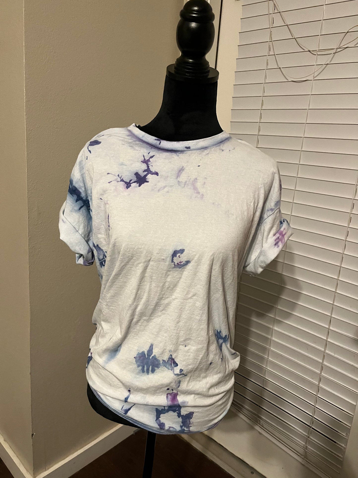 Purple tie-dye T shirt