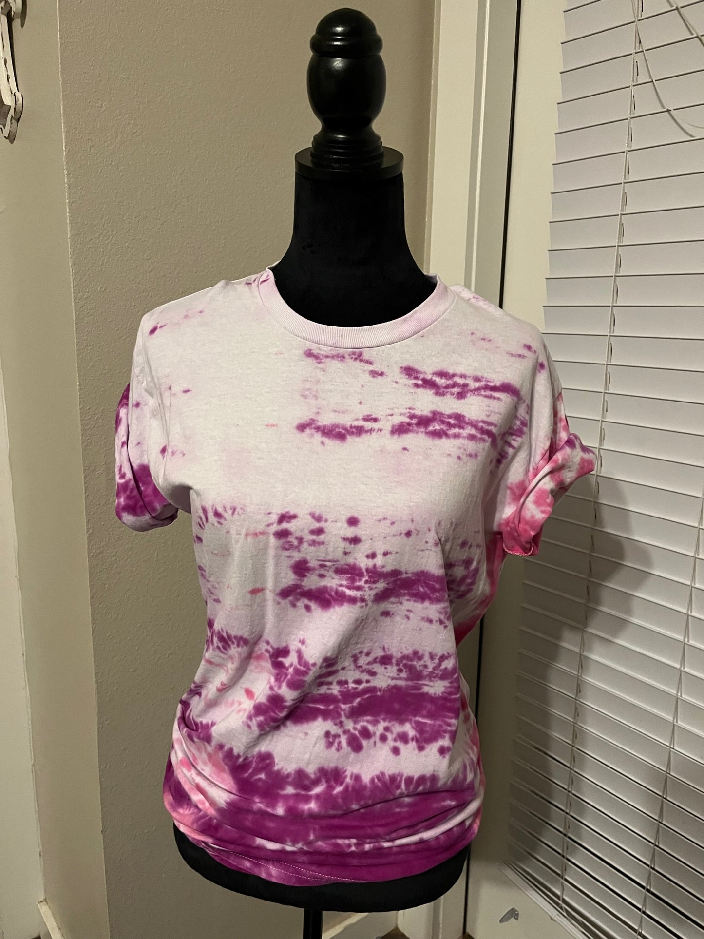 Purple tie-dye T shirt