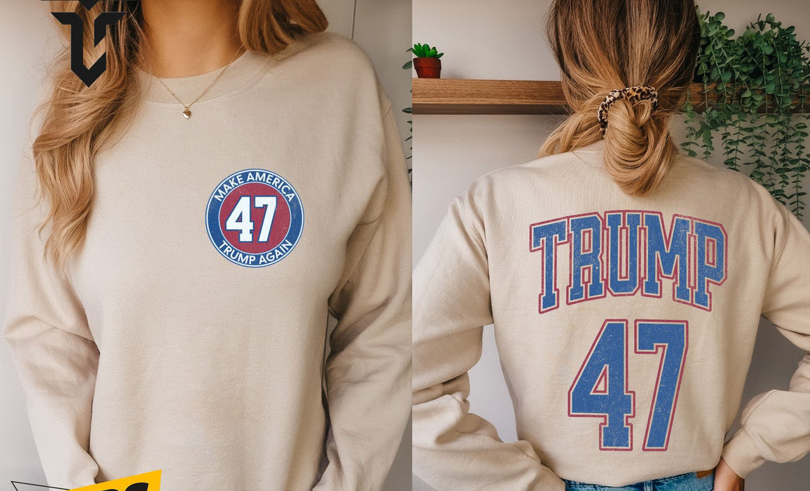 Trump 47 Make America Great Again Crewneck