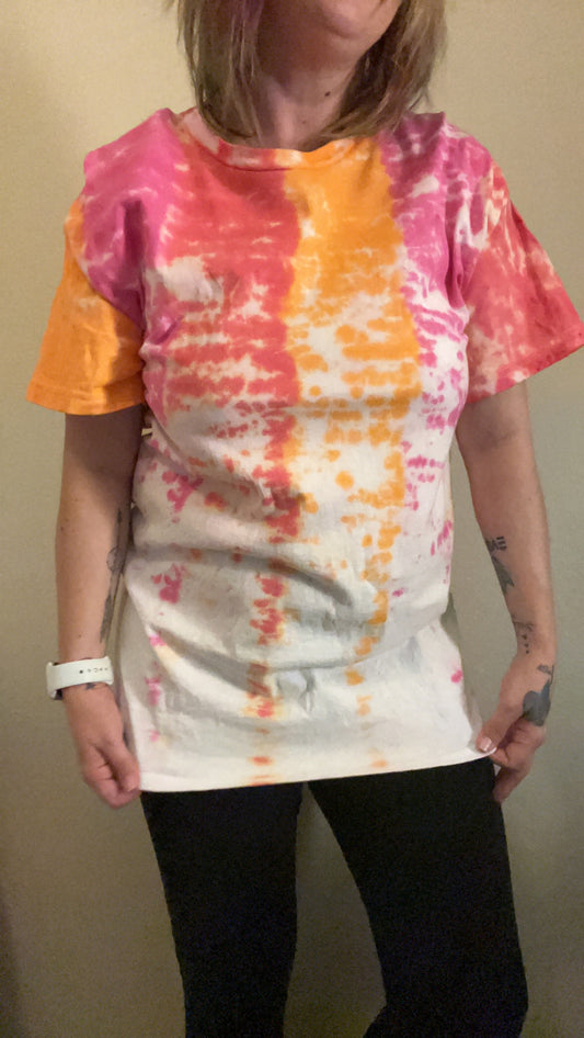 Red, Orange, Pink tie-dye